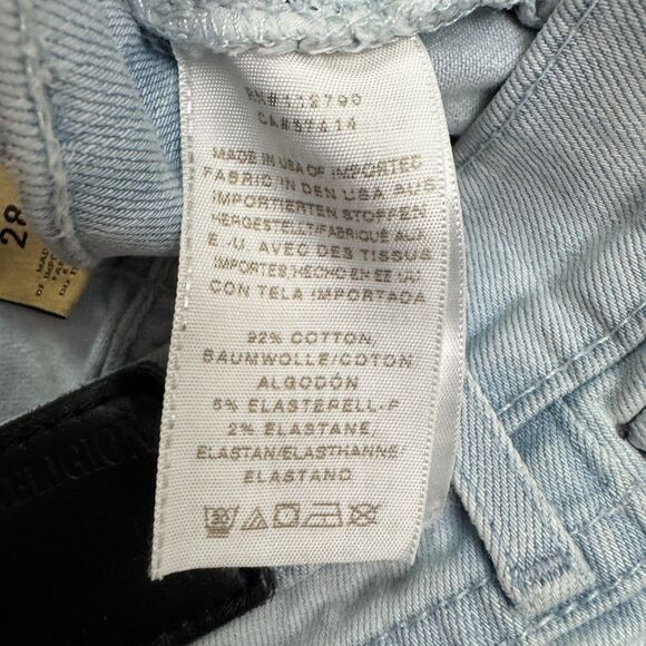 True Religion Cora Mid Rise Straight Leg Denim Jeans Womens 28 Light Wash Casual - Picture 10 of 16